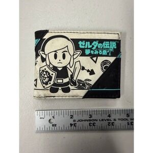 Nintendo Legend of Zelda Link's Awakening Bifold Wallet Canvas Faux Leather Teal